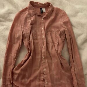 H&M Light Pink Plaid Jacket